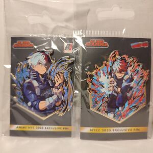 My Hero Academia 2x Shoto Todoroki Limited Edition Enamel Pin Badges Set